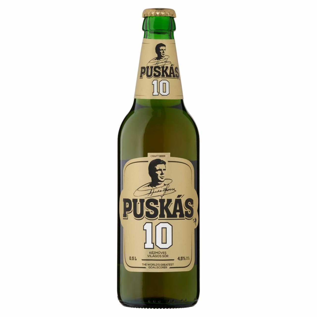 Képek - Puskás 10 kézműves világos sör 4,5% 500 ml