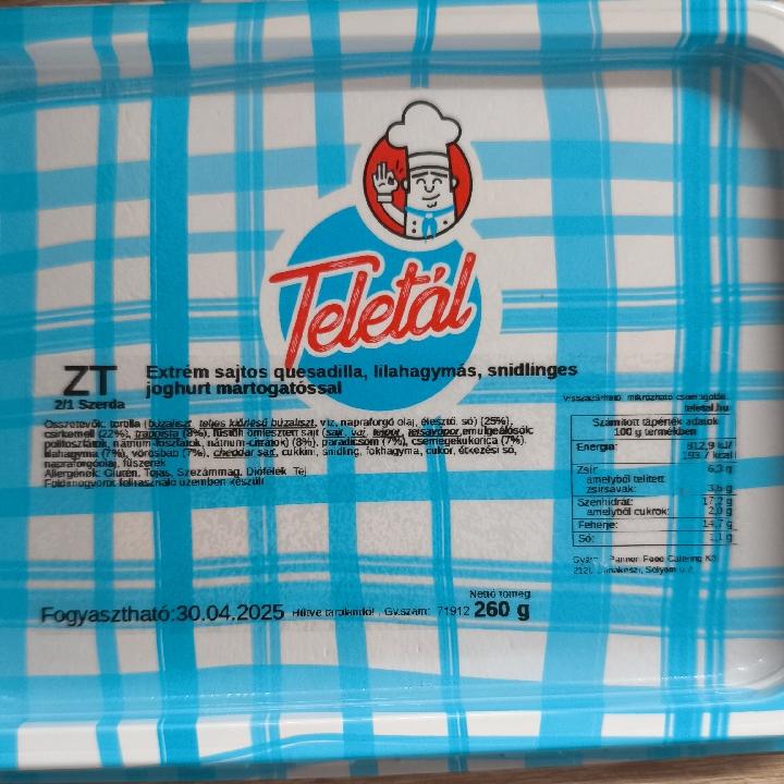 Képek - Extrém sajtos quesadilla Teletál