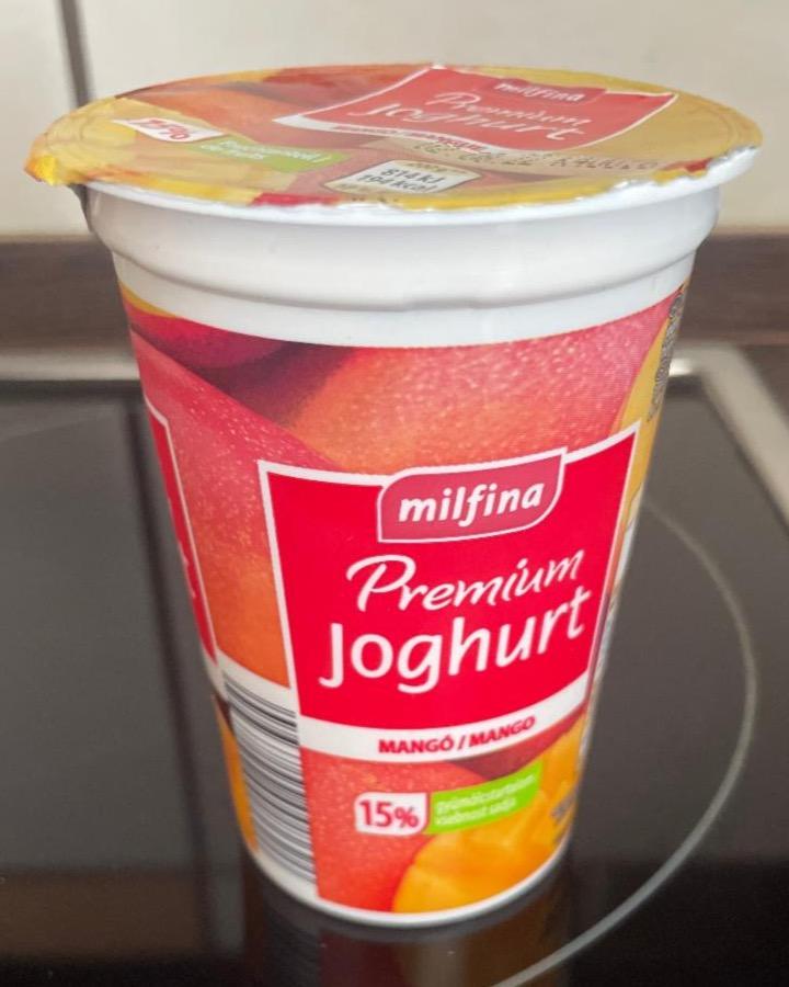 Képek - Prémium gyümölcsjoghurt Mangó Milfina