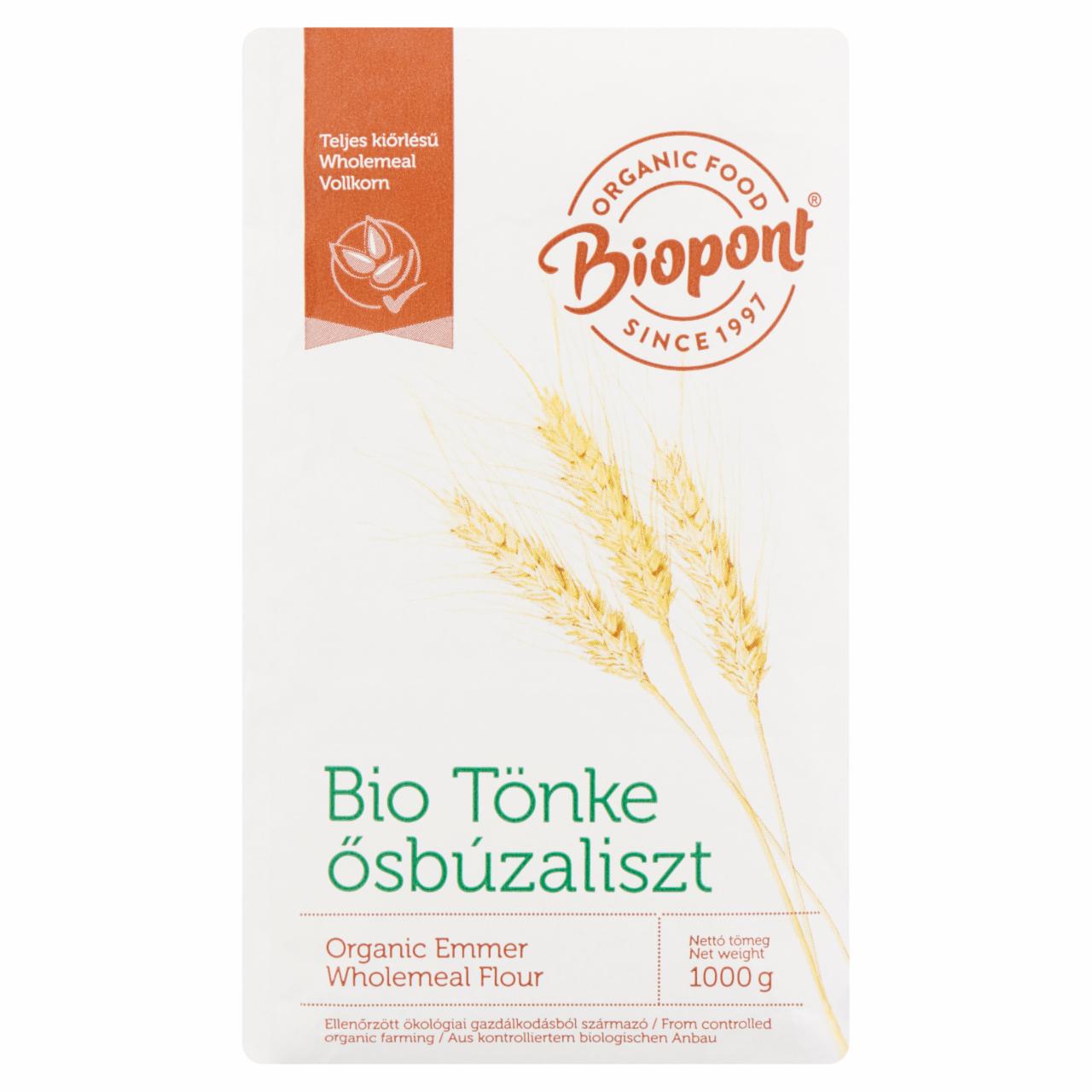 Képek - Biopont BIO teljes kiőrlésű tönke ősbúzaliszt 1000 g