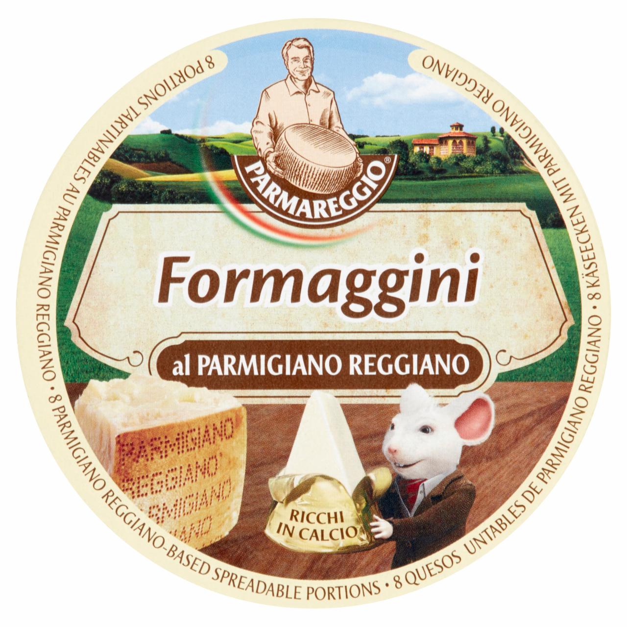 Képek - Parmareggio Formaggini Parmigiano Reggiano kenhető félzsíros ömlesztett sajt 8 db 140 g