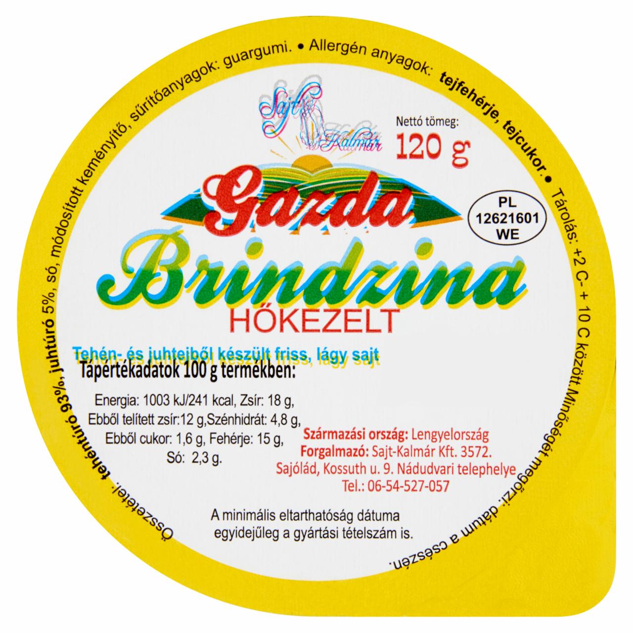 Képek - Brindzina tehén- és juhtejből készült friss, lágy sajt 120 g