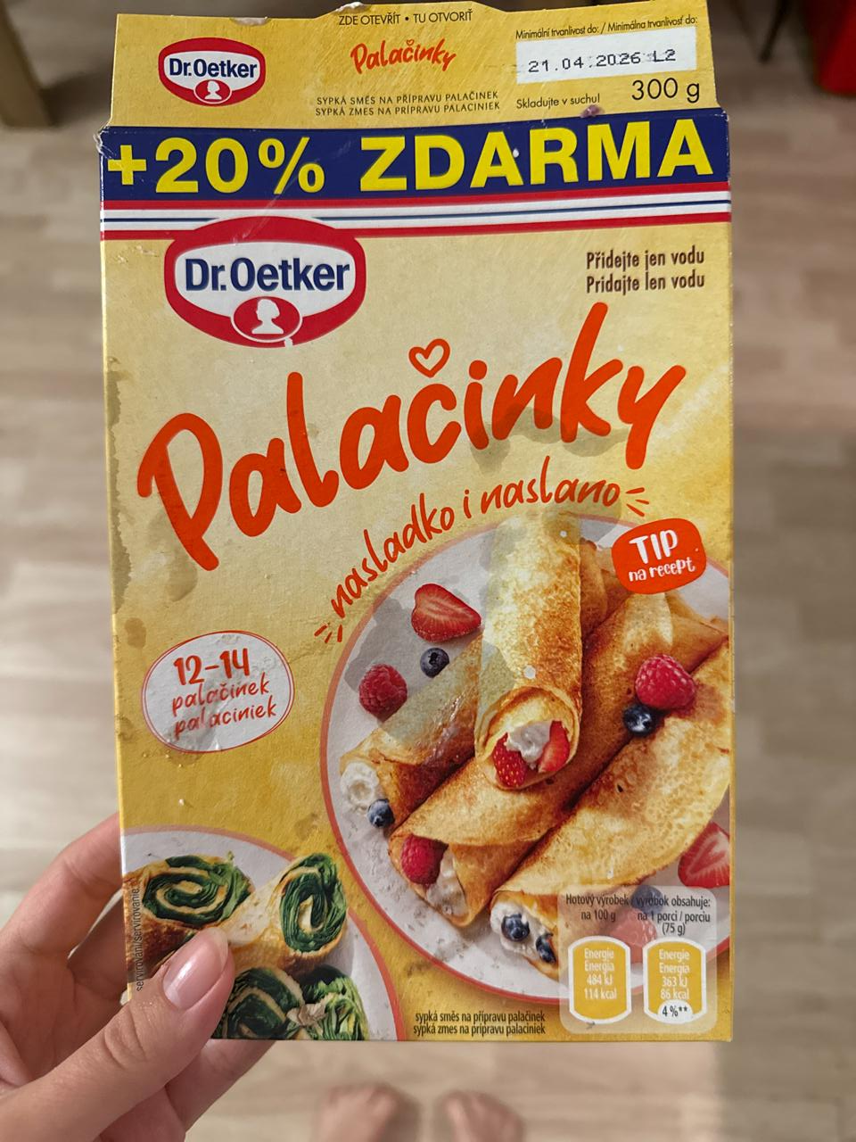 Képek - Palačinky Dr.Oetker