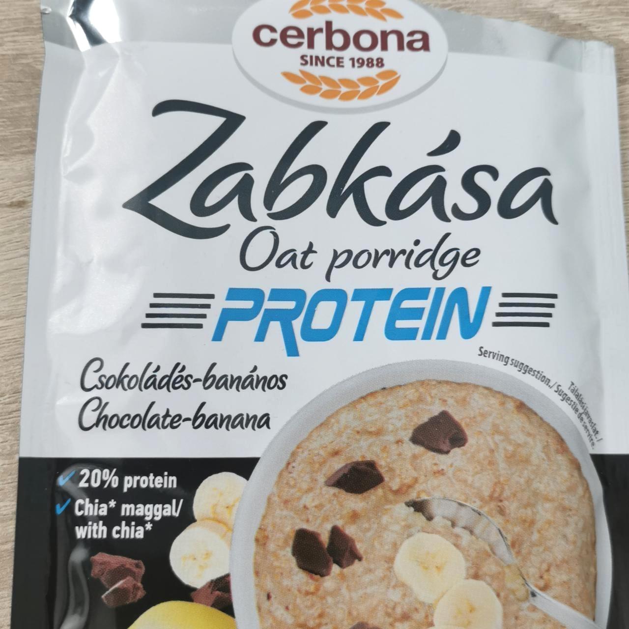 Képek - Cerbona Protein fehérjében gazdag csokoládés-banános zabkása édesítőszerekkel 60 g