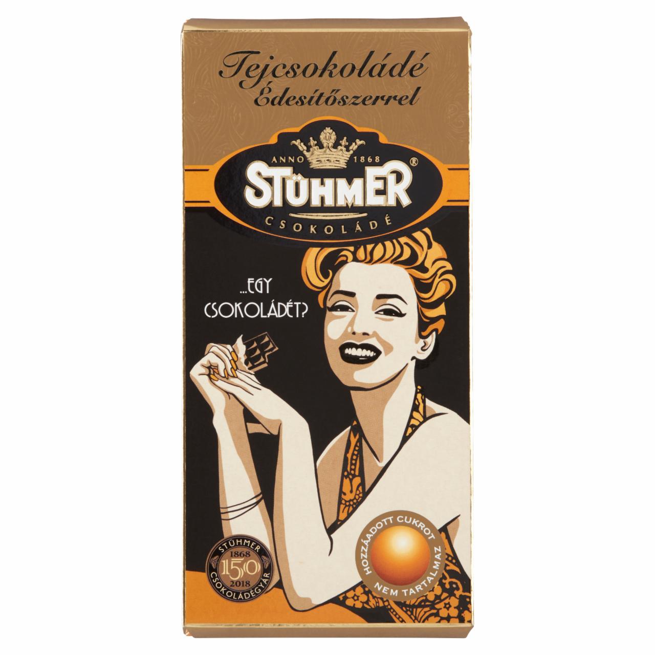 Képek - Stühmer tejcsokoládé édesítőszerrel 100 g