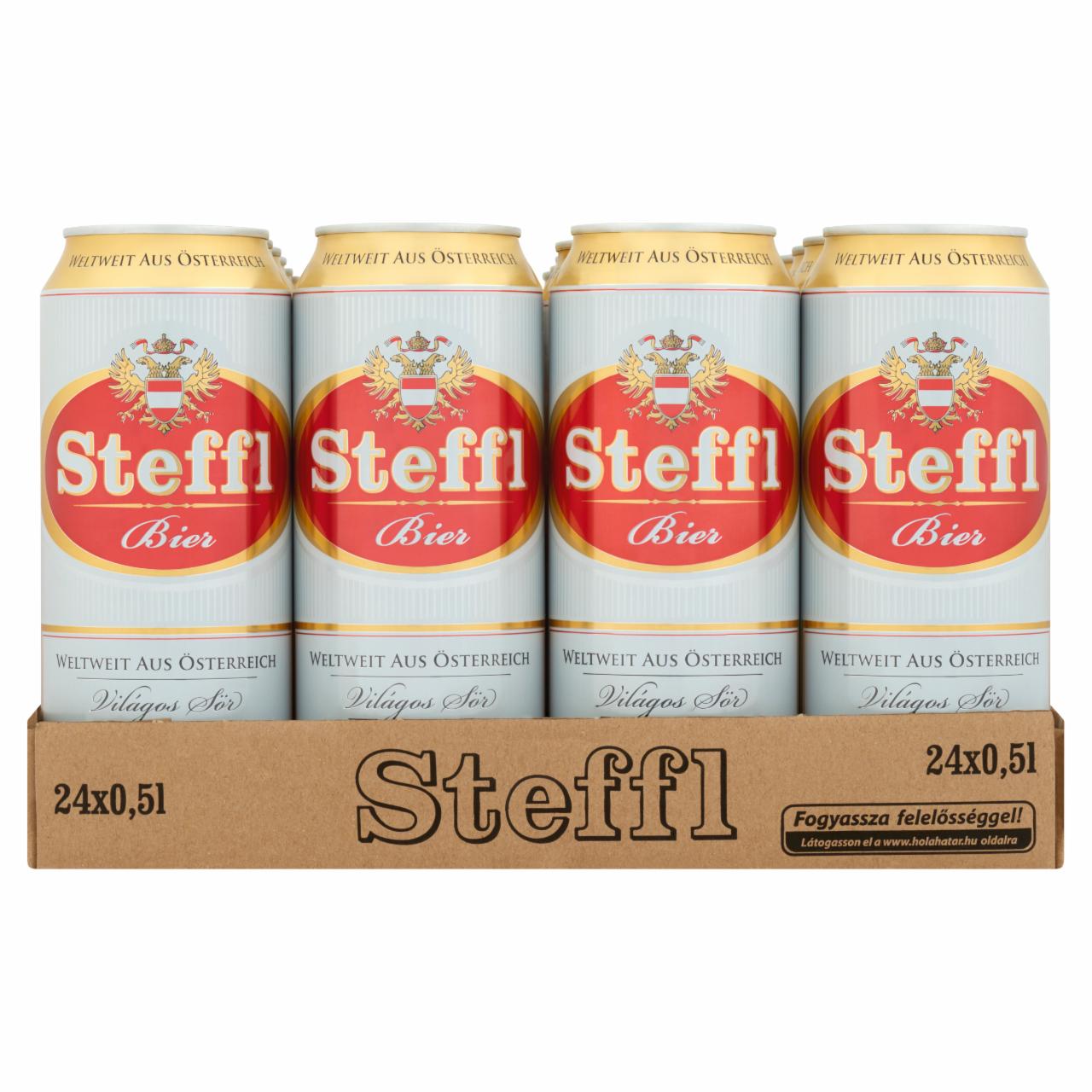 Képek - Steffl világos sör 4,2% 24 x 0,5 l tálca