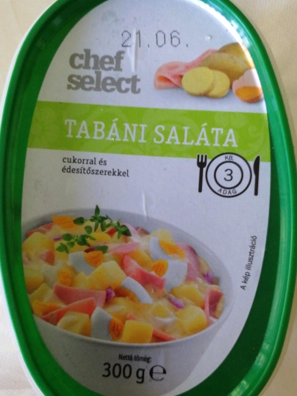 Tabáni saláta Chef select - kalória, kJ és tápértékek