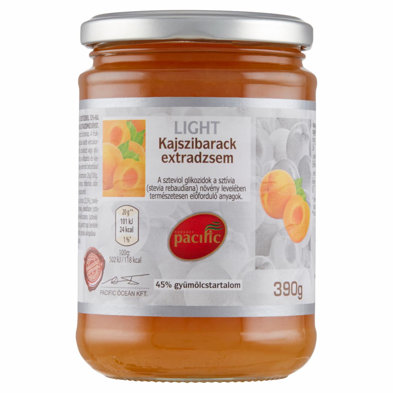 Képek - Pacific Light kajszibarack extradzsem cukorral és édesítőszerrel 390 g