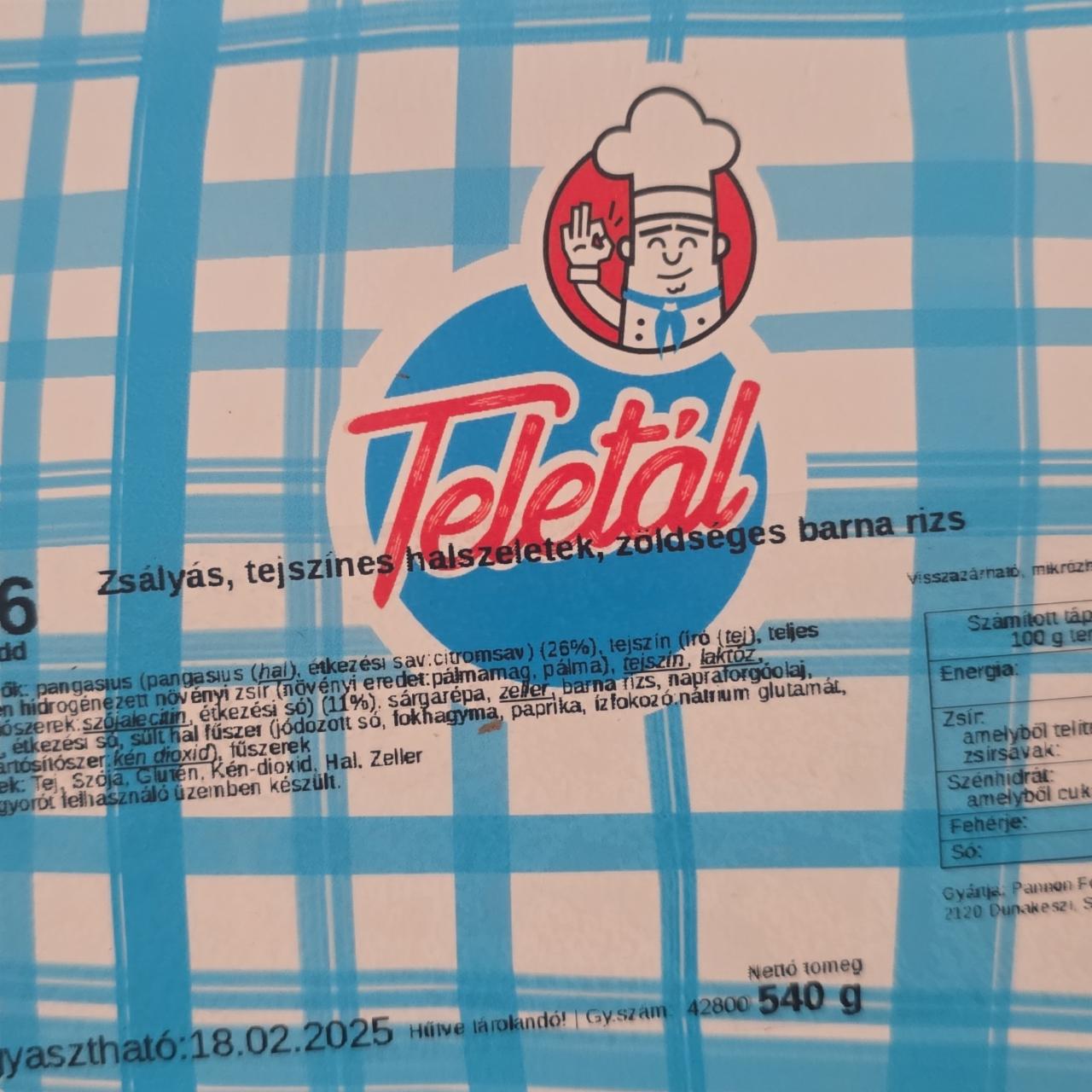 Képek - Zsályás tejszínes halszeletek,zöldséges barna rizs Teletál