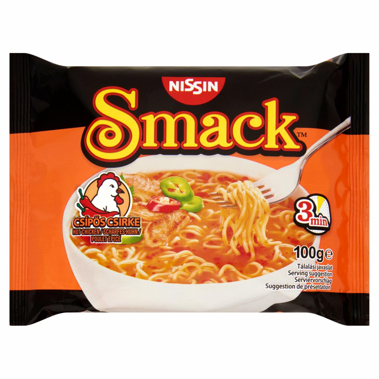 Képek - Nissin Smack instant tésztaleves csípős csirke ízesítéssel 100 g