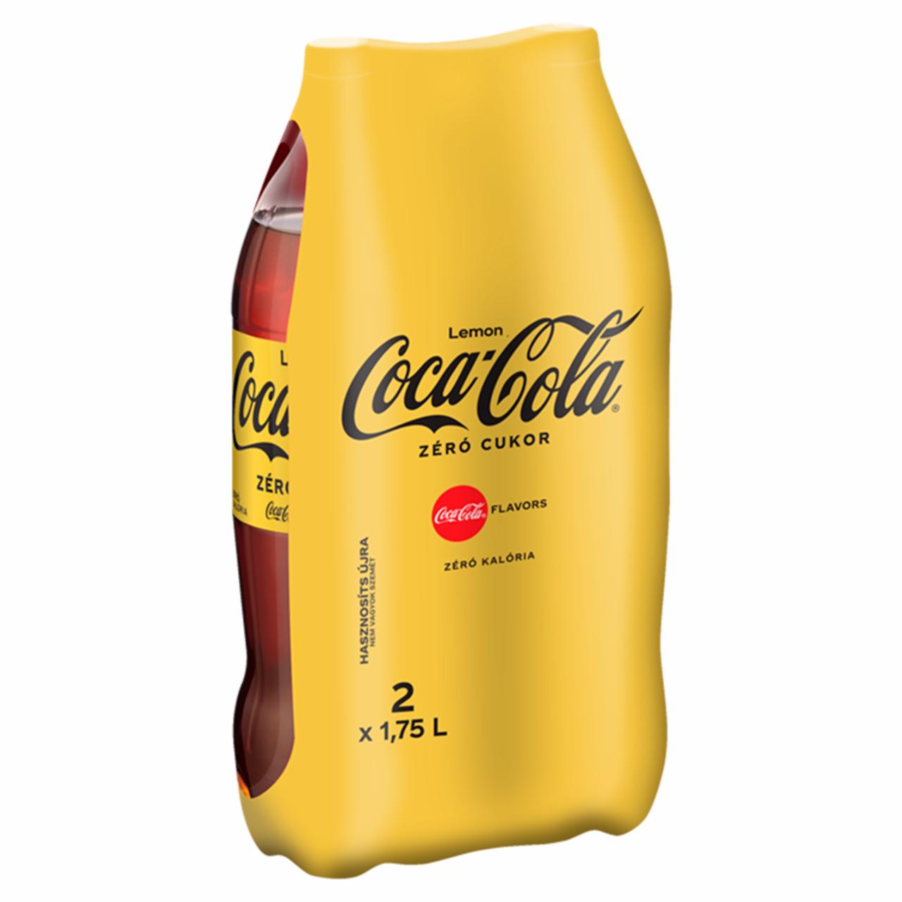 Képek - Coca-Cola Zero cola- és citromízű energiamentes szénsavas üdítőital édesítőszerekkel 2 x 1,75 l