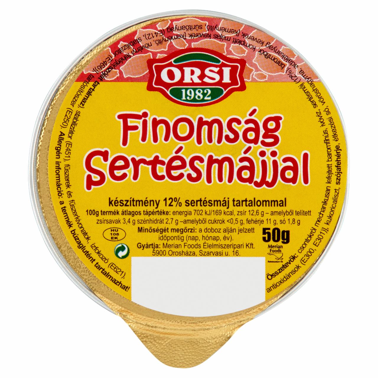 Képek - Orsi finomság sertésmájjal 50 g