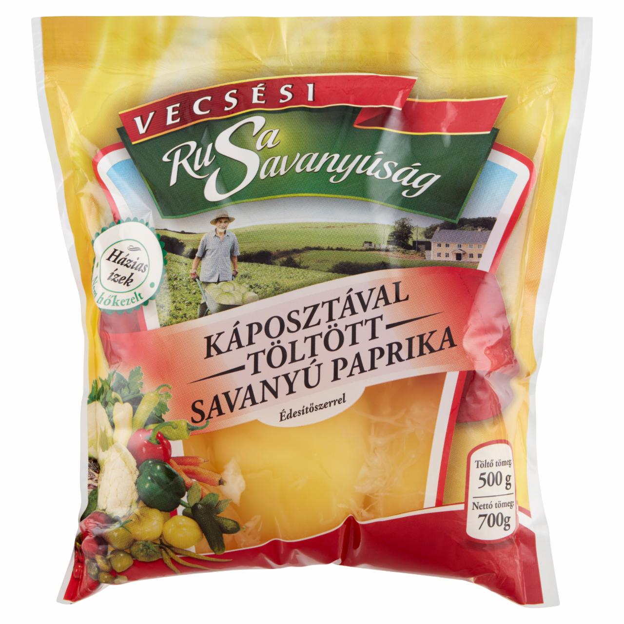 Képek - Rusa Savanyúság káposztával töltött savanyú paprika édesítőszerrel 700 g