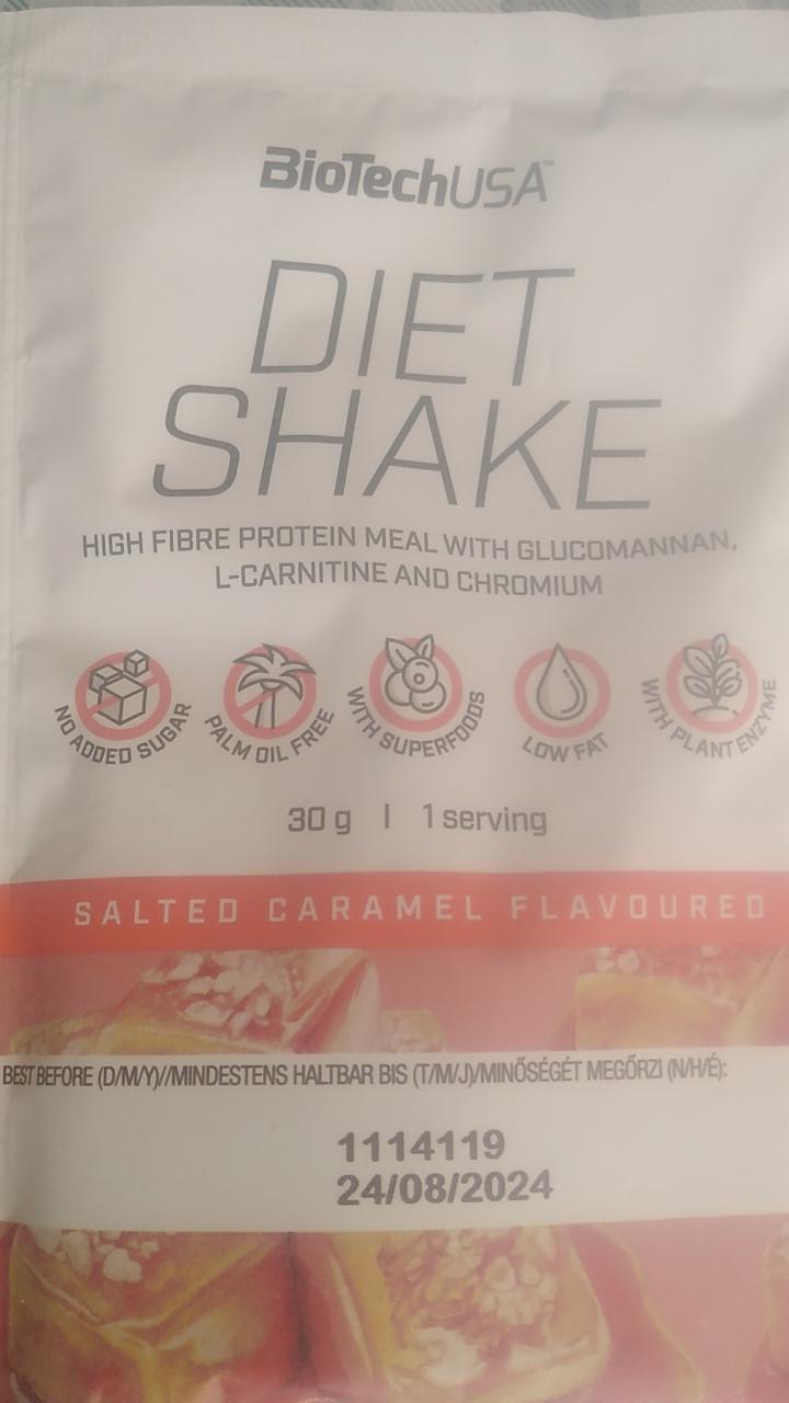 Képek - BioTechUSA Diet Shake sós karamell ízű tejsavófehérje italpor édesítőszerrel 30 g