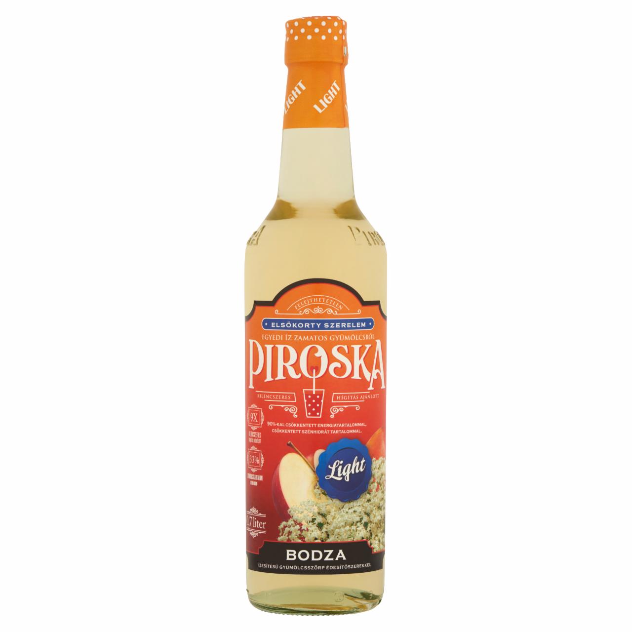 Képek - Piroska Light bodza ízesítésű gyümölcsszörp édesítőszerekkel 0,7 l