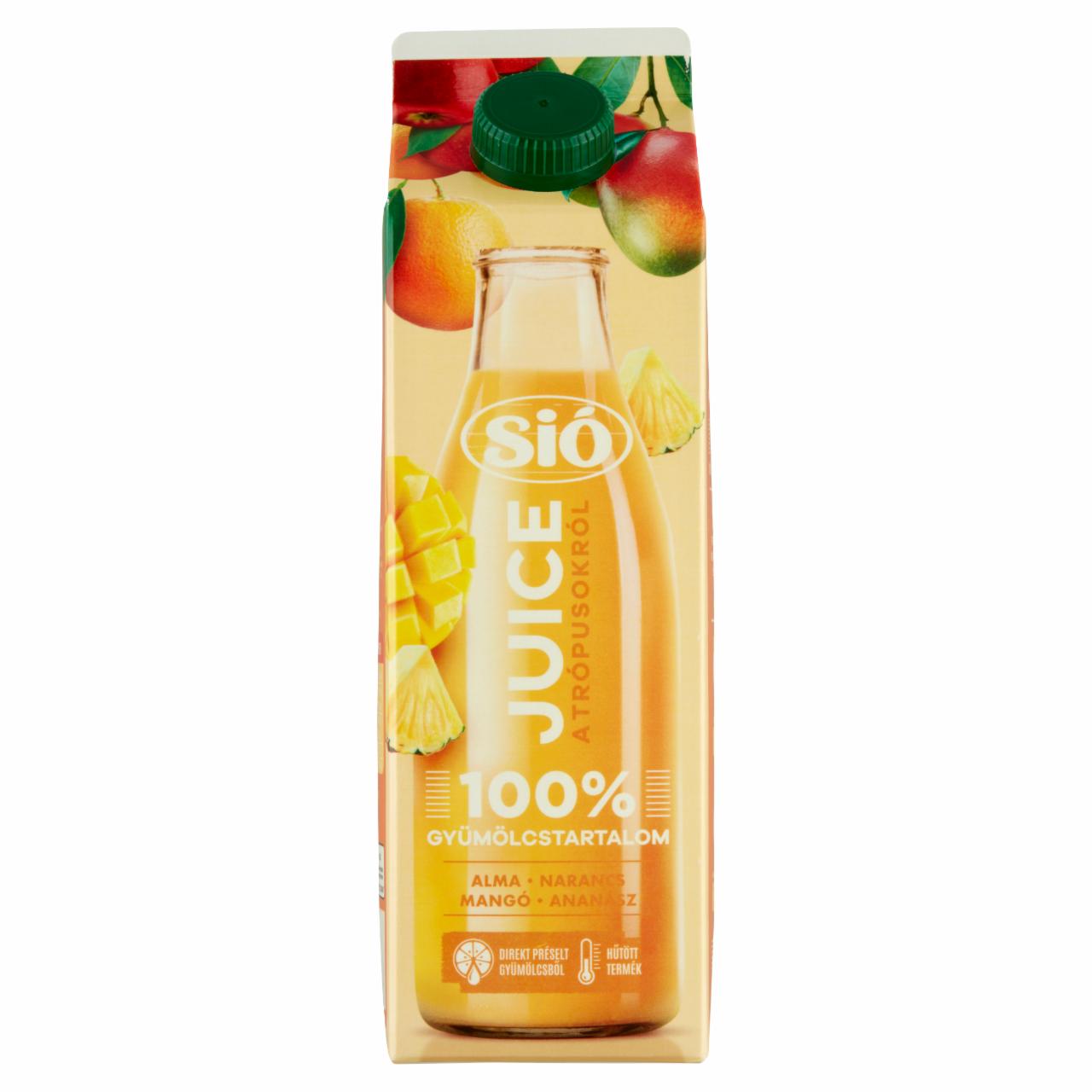 Képek - Sió 100% alma-narancs-mangó-ananász juice 1 l