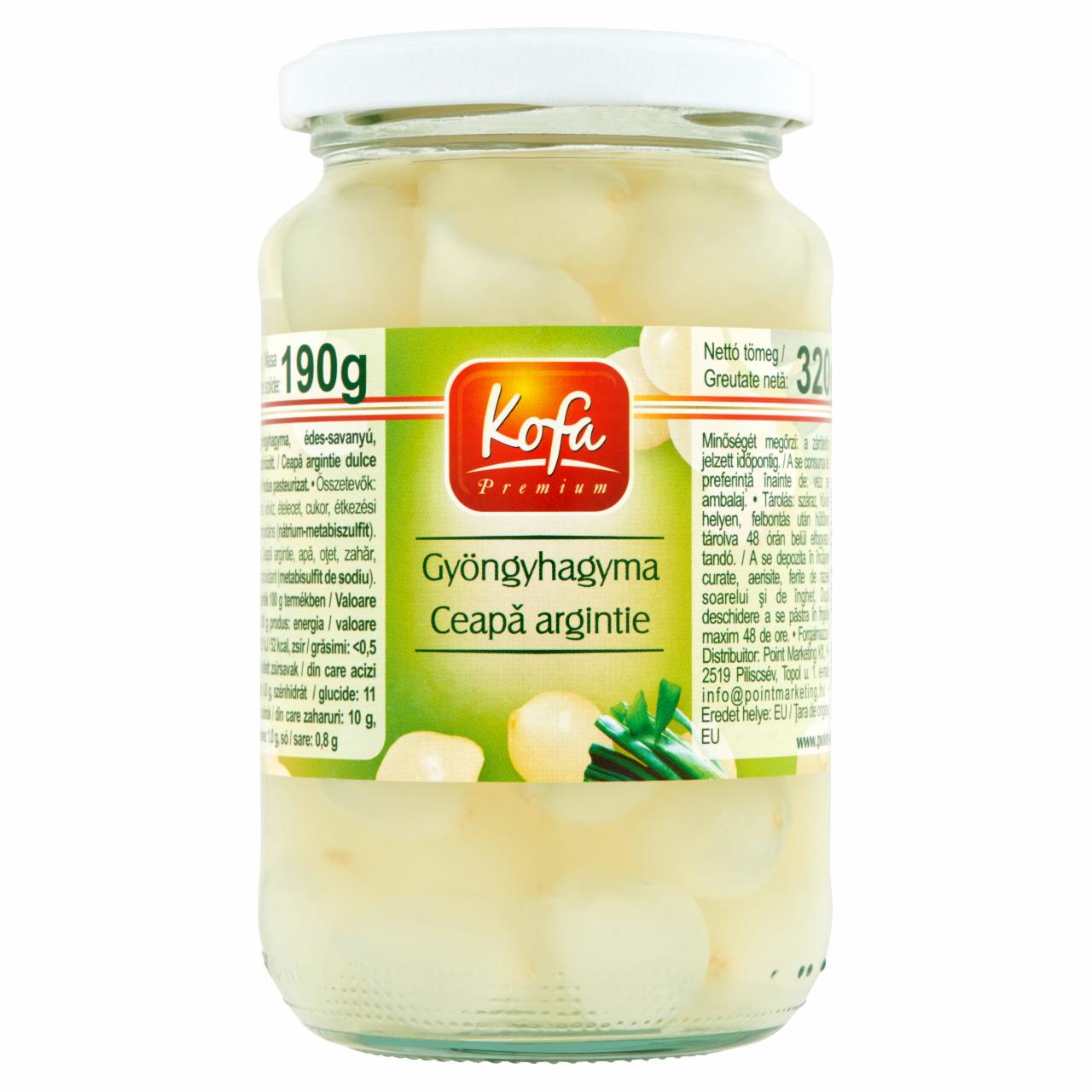 Képek - Kofa Premium édes-savanyú pikáns ecetes gyöngyhagyma 320 g