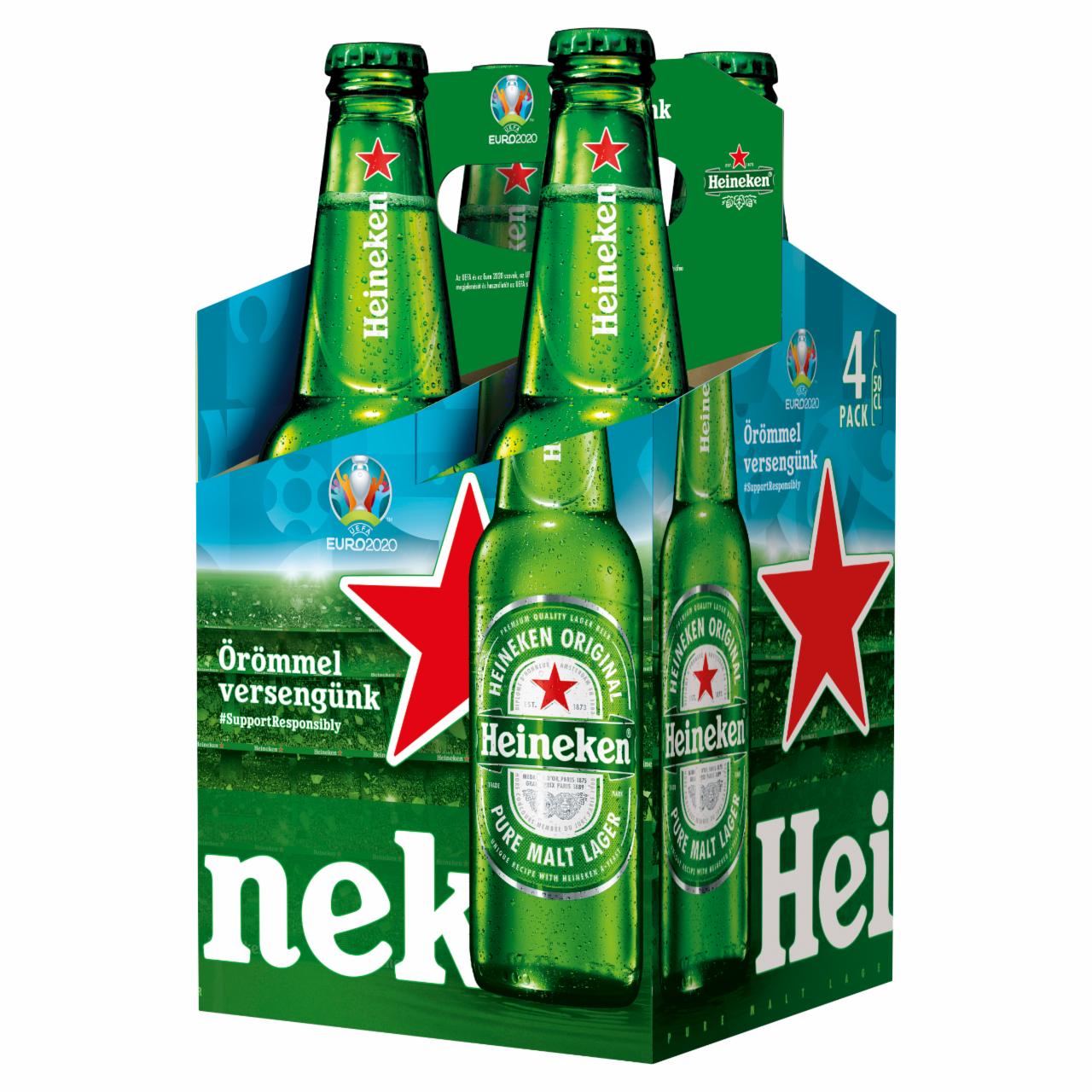 Képek - Heineken minőségi világos sör 5% 4 x 0,5 l üveg