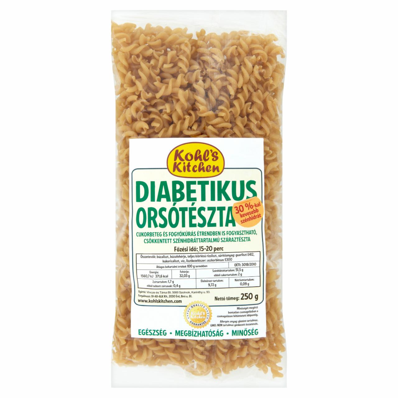 Képek - Kohl's Kitchen diabetikus orsótészta 250 g