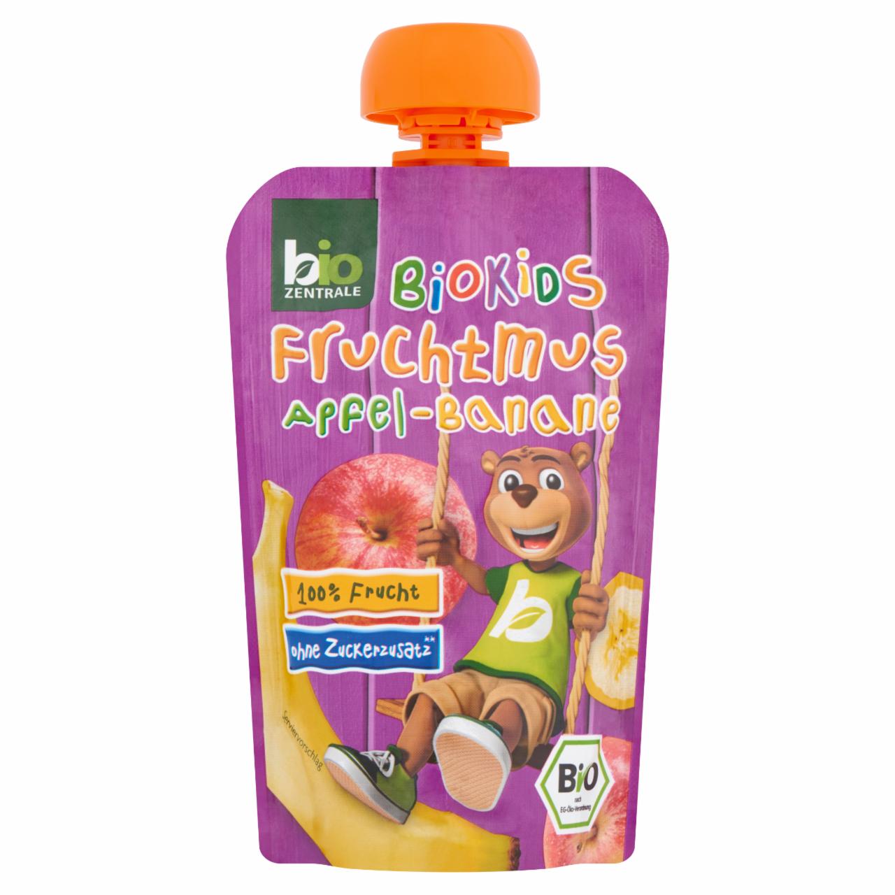 Képek - Bio Zentrale BioKids 100% alma-banán gyümölcs püré 90 g