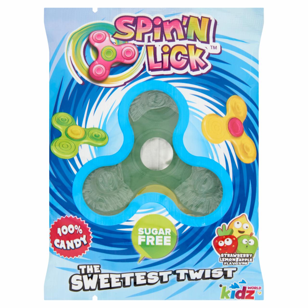 Képek - Kidz World Spin'n Lick kemény cukorka édesítőszerekkel 26 g