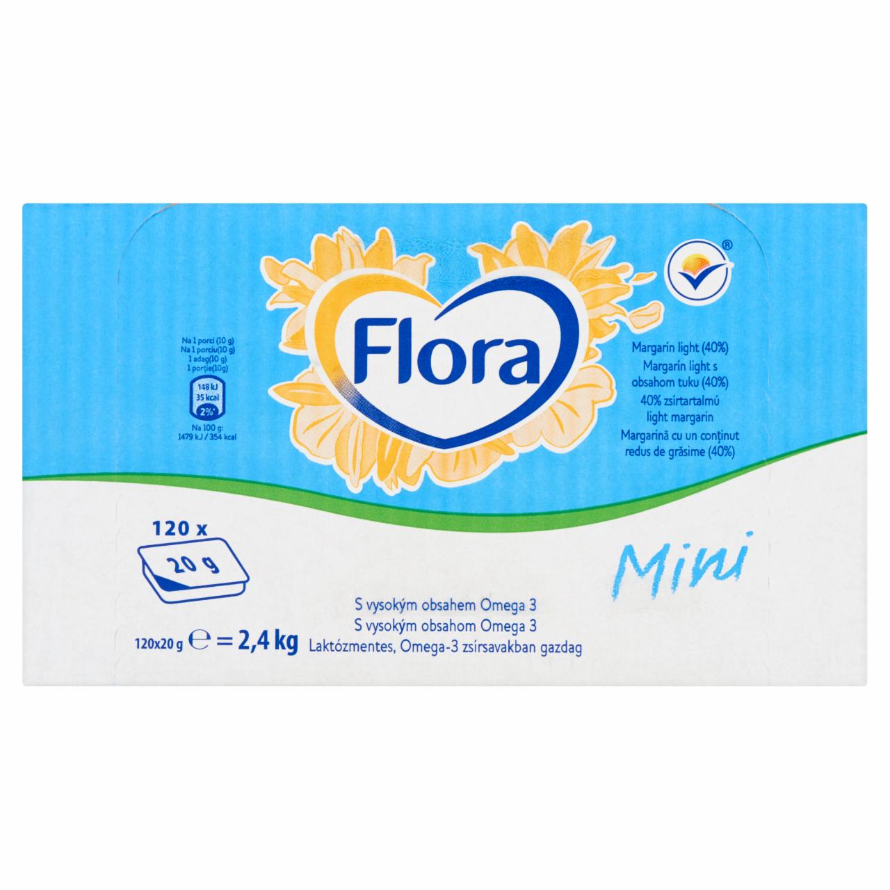 Képek - FLORA mini alacsony zsírtartalmú margarin 120 x 20 g