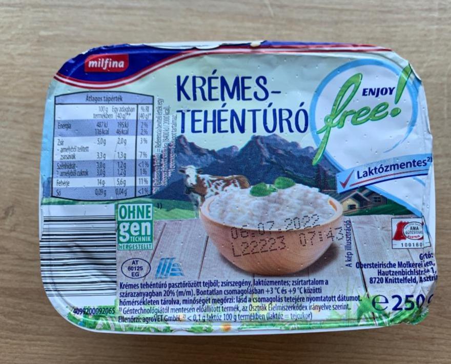 Képek - Krémes tehéntúró laktózmentes Milfina