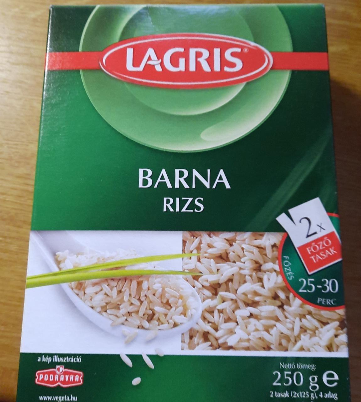 Képek - Lagris hosszú szemű barna rizs főzőtasakban 2 x 125 g (250 g)