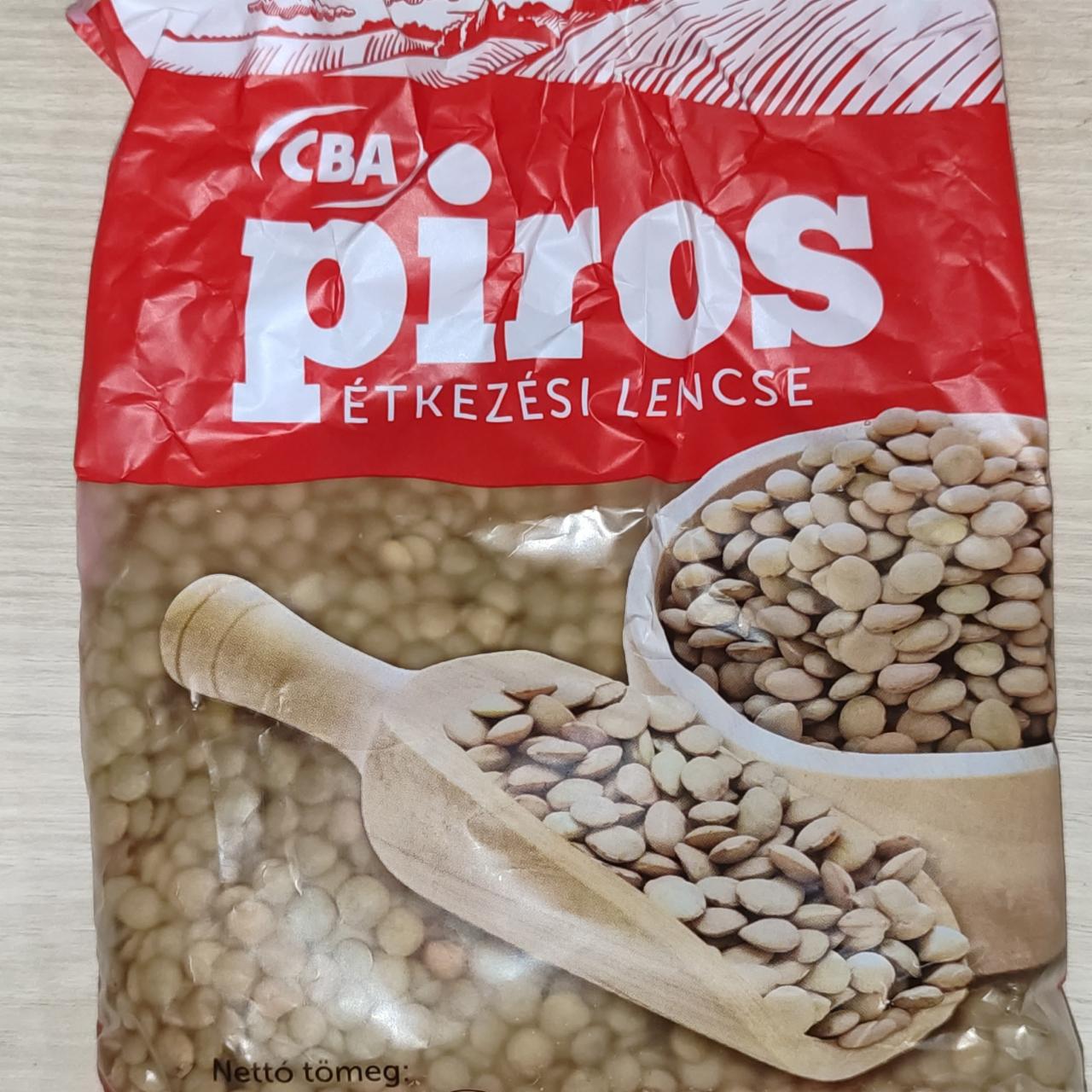 Képek - Étkezési lencse CBA Piros