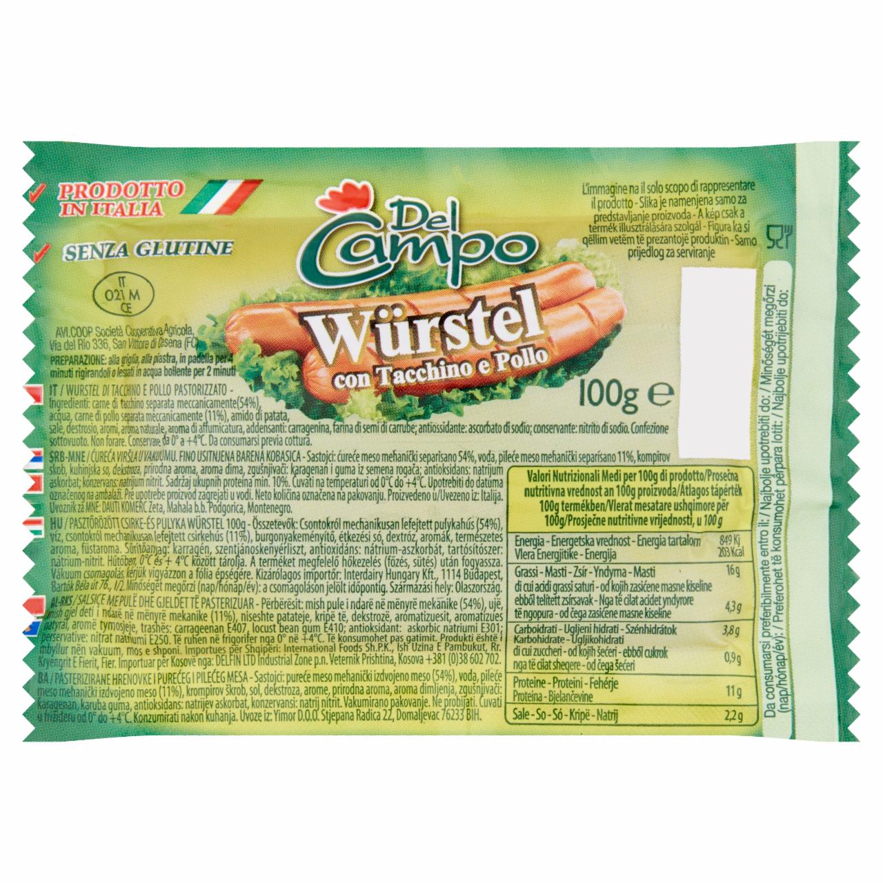 Képek - Del Campo csirke- és pulyka würstel 100 g