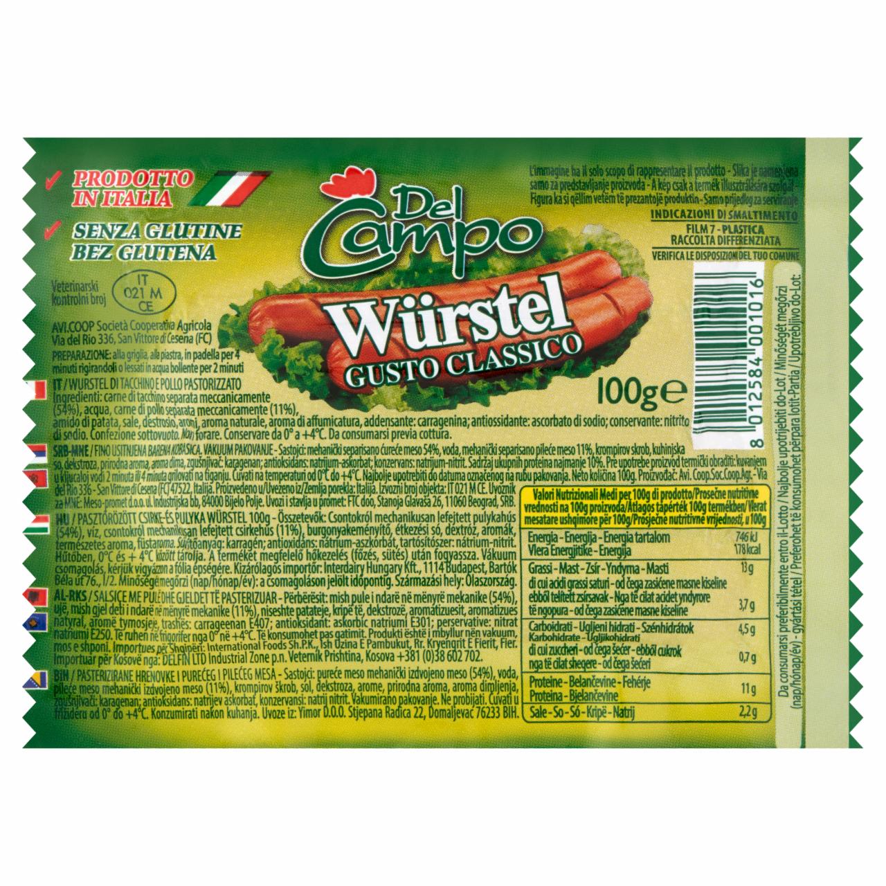 Képek - Del Campo csirke- és pulyka würstel 100 g