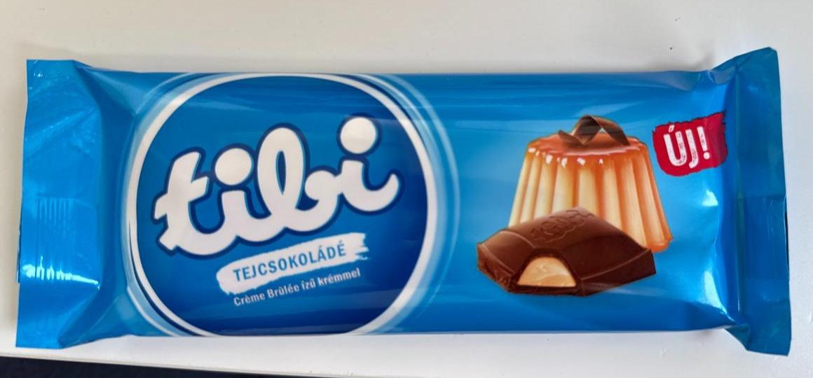 Képek - Tibi tejcsokoládé crème brûlée ízű krémmel 90 g