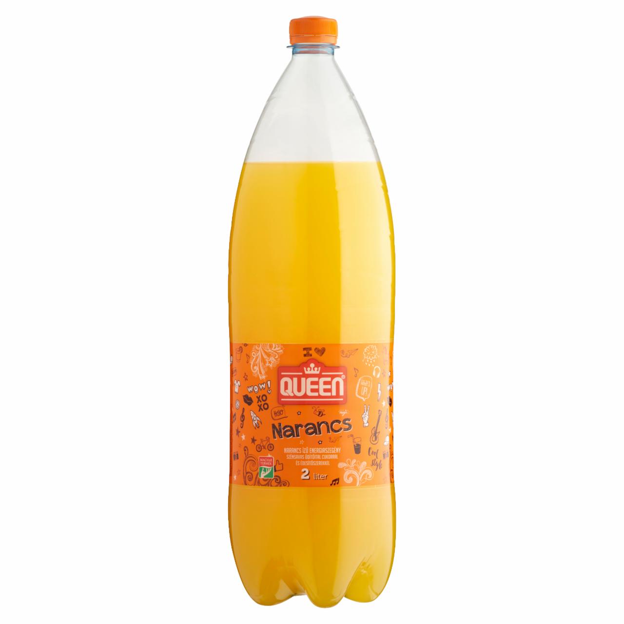 Képek - Queen narancs ízű energiaszegény szénsavas üdítőital cukorral és édesítőszerekkel 2 l