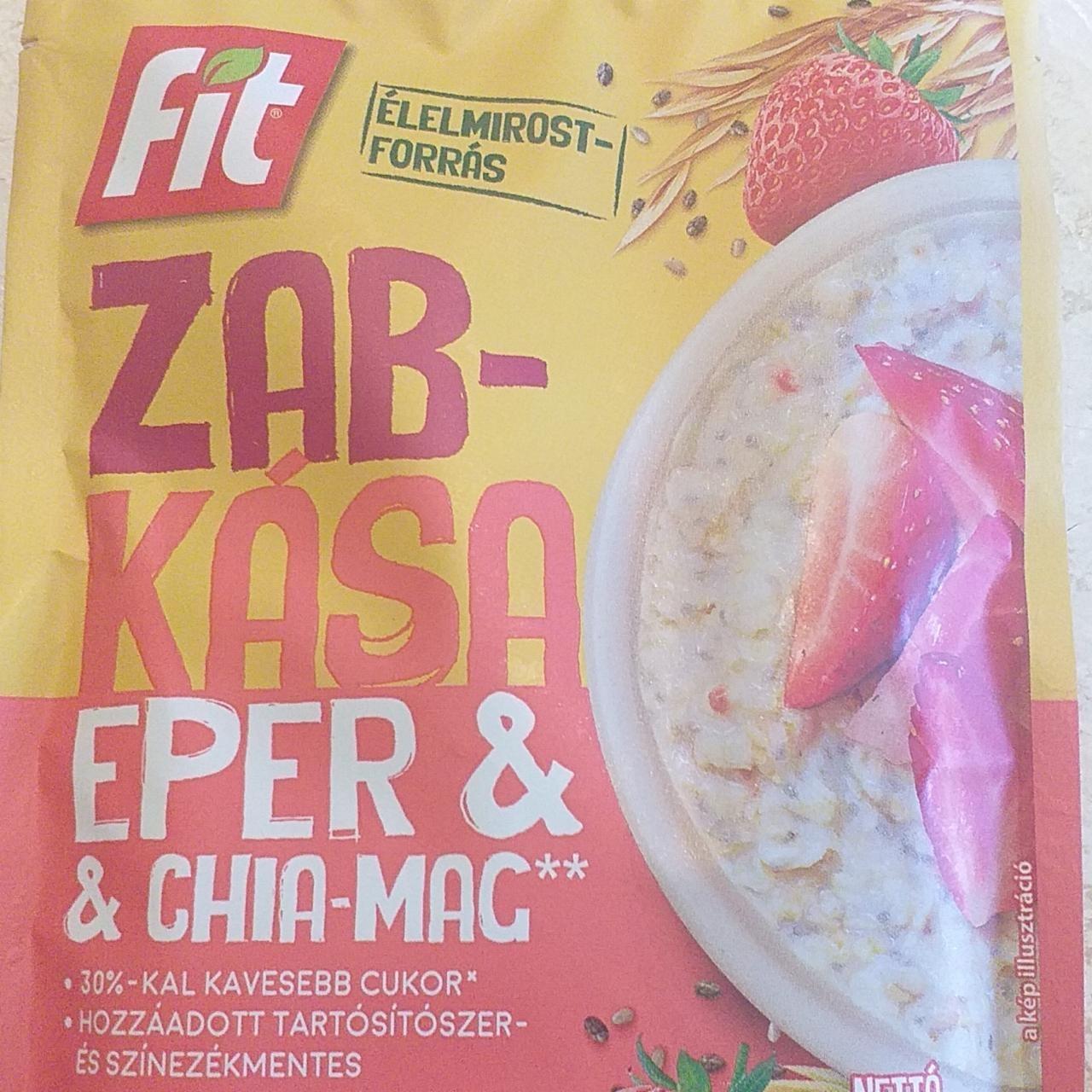 Képek - Zabkása chia-maggal, eperrel ízesítve Fit