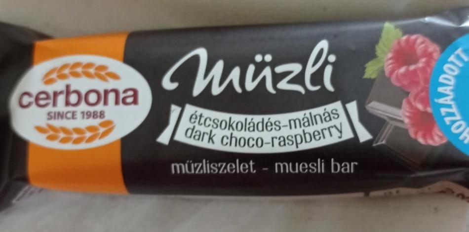 Képek - Étcsokoládés-málnás müzli szelet Cerbona