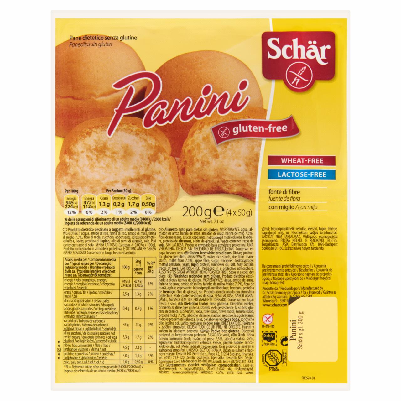Képek - Schär Panini glutén- és laktózmentes zsemlék 4 db 200 g