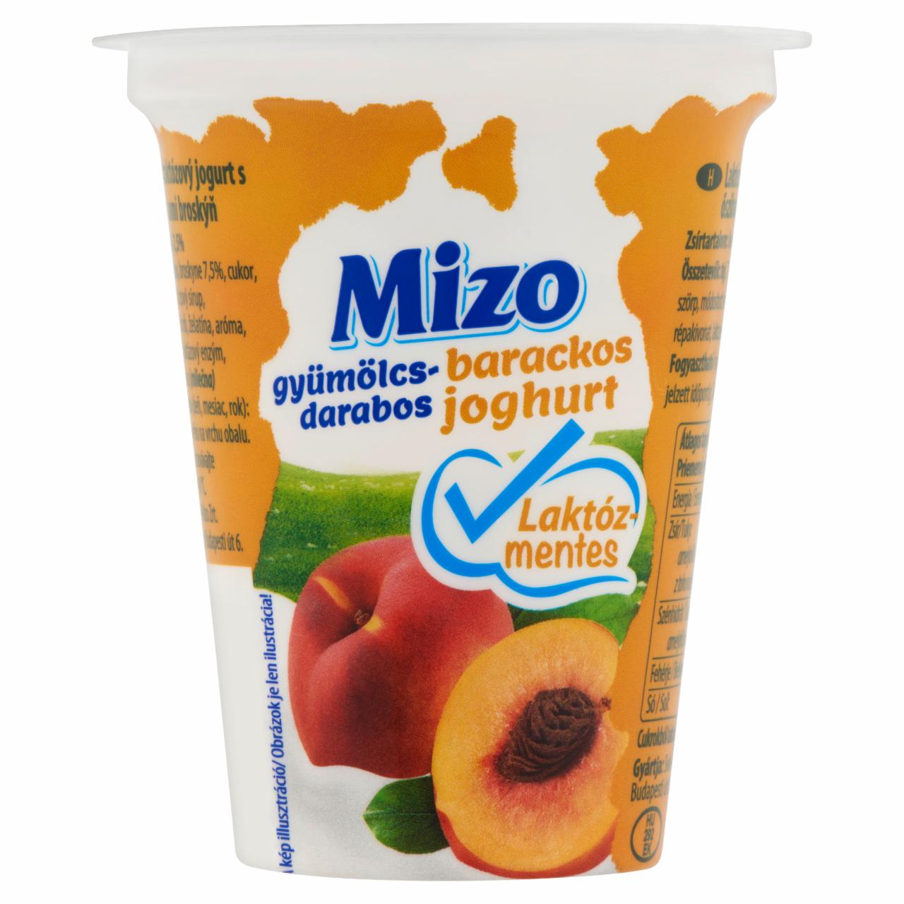 Képek - Mizo laktózmentes gyümölcsdarabos barackos joghurt 150 g