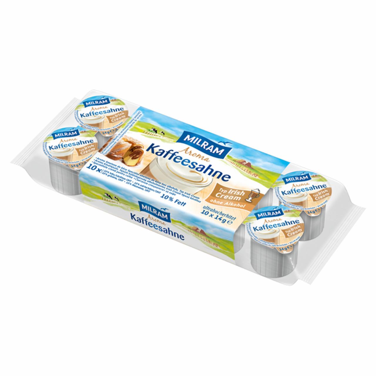 Képek - Milram Irish Cream ízesítésű kávétejszín 10% 10 x 14 g