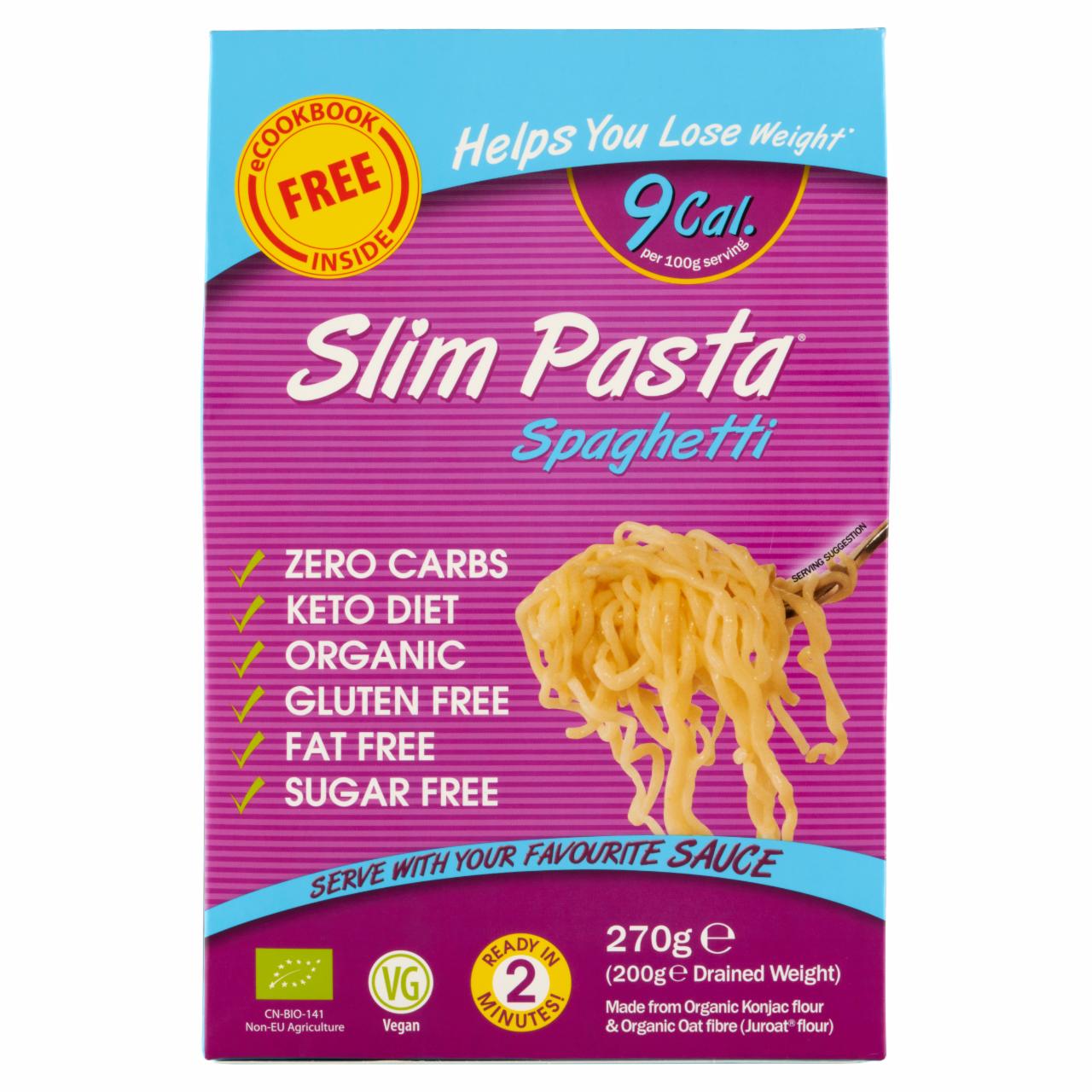 Képek - Slim Pasta Spaghetti bio zabrost és konjak mannán alapú készítmény 270 g