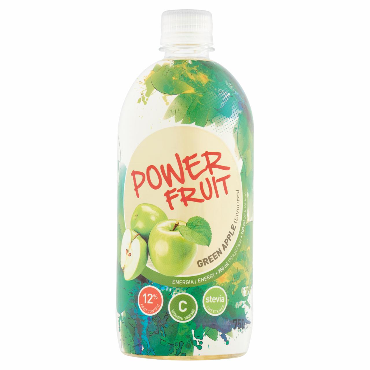 Képek - Power Fruit zöldalma ízű, forrásvíz alapú, energiaszegény gyümölcsital édesítőszerekkel 750 ml