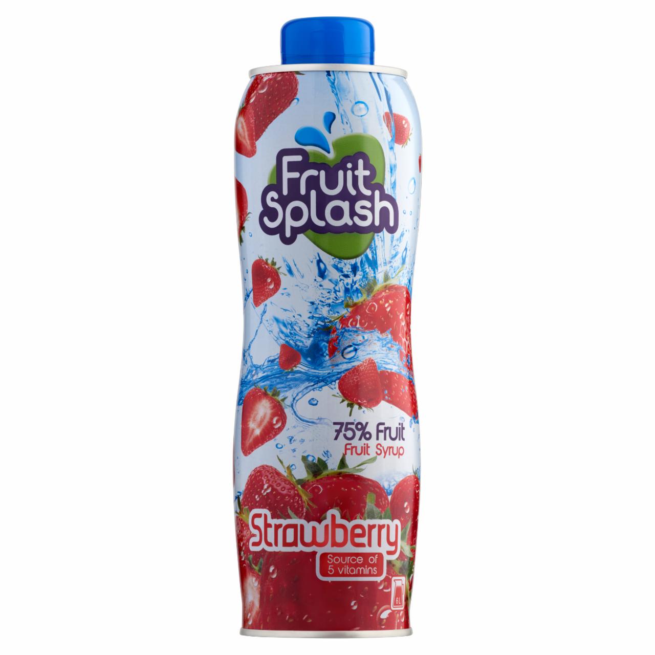 Képek - Fruit Splash alma-eper-bodza szörp hozzáadott vitaminokkal 750 ml