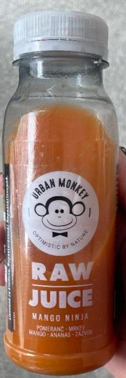 Képek - Urban Monkey Raw Juice Mango Ninja vegyes gyümölcs- és zöldséglé 250 ml