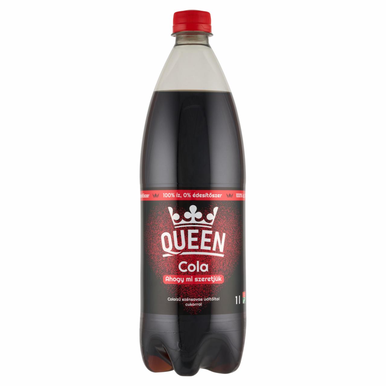 Képek - Queen Cola colaízű szénsavas üdítőital cukorral 1 l