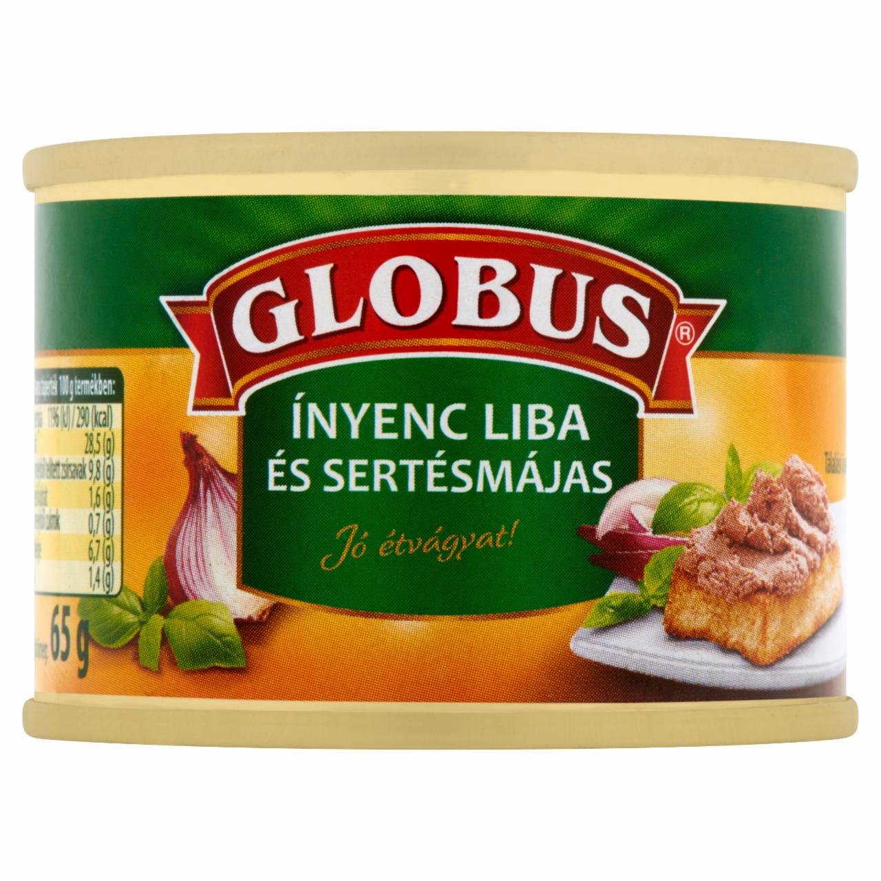 Képek - Globus ínyenc liba és sertésmájas 65 g