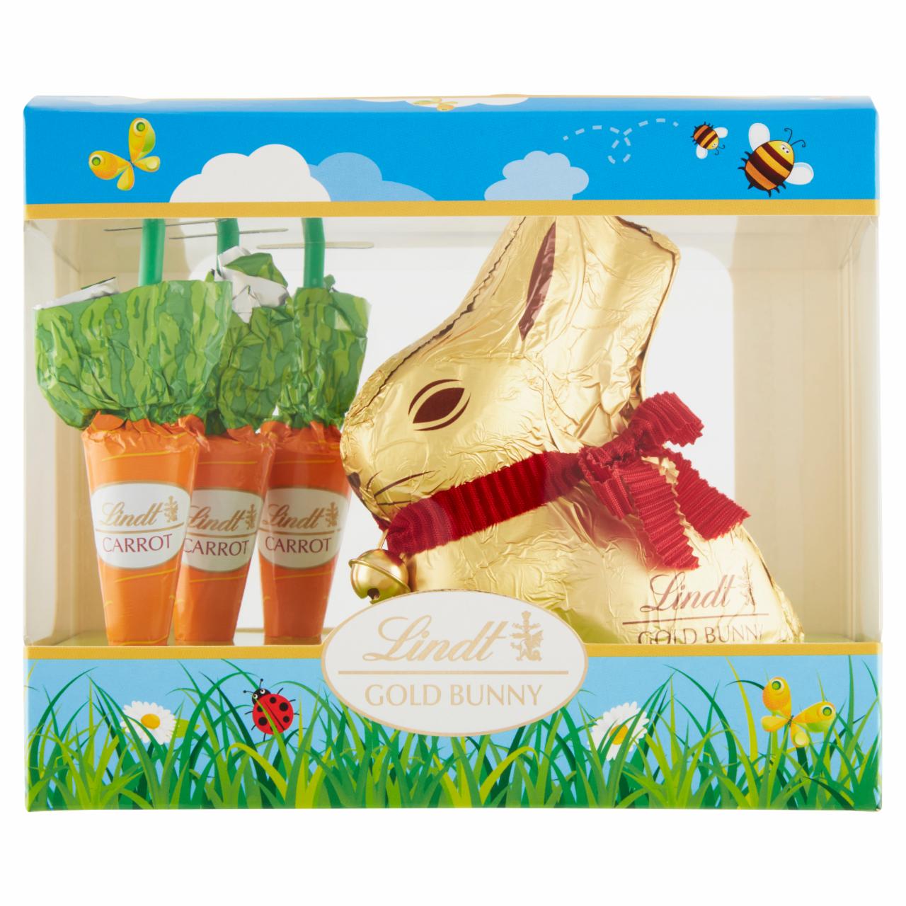 Képek - Lindt Gold Bunny alpesi tejcsokoládé, répafigurák tejcsokoládéból 140,5 g