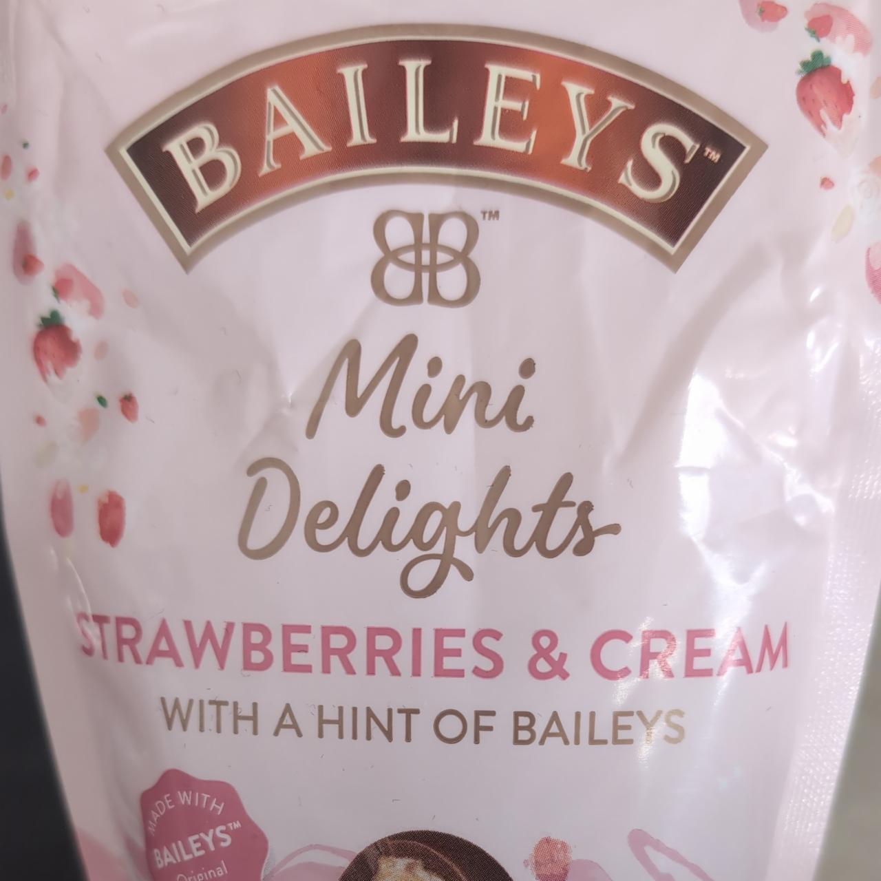 Képek - Baileys Mini Delights Strawberry Cream likőrös trüffelkrémmel töltött csokoládé golyók 102 g