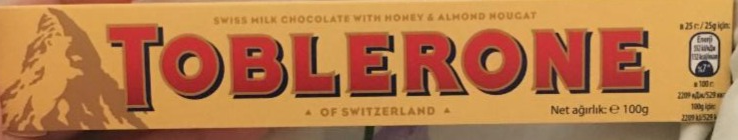 Képek - Toblerone tejcsokoládé mézzel és mandulával 35 g