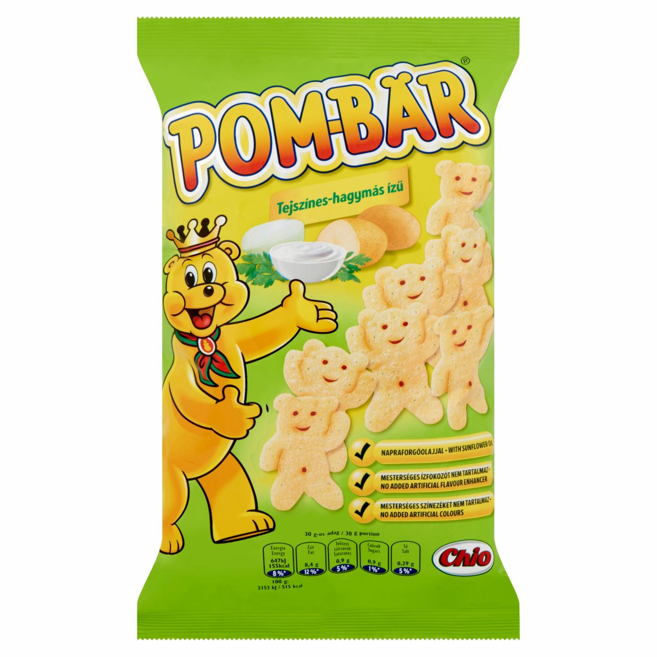 Képek - Pom-Bär tejszínes-hagymás ízű burgonyasnack 50 g