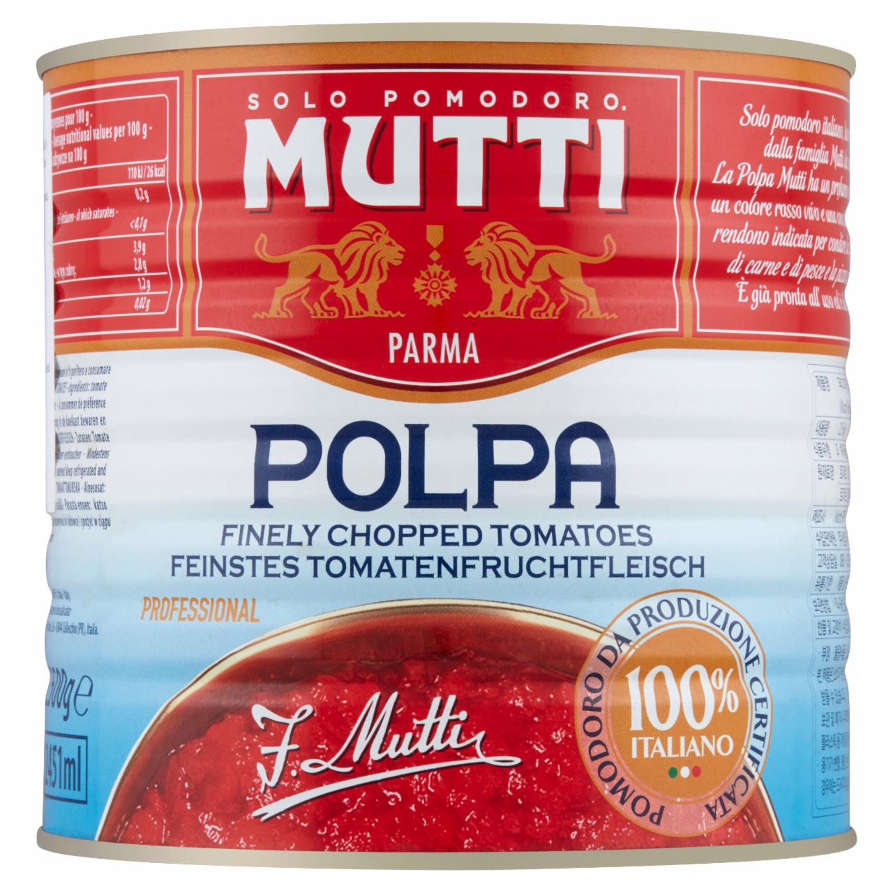 Képek - Mutti darabolt paradicsom 2500 g