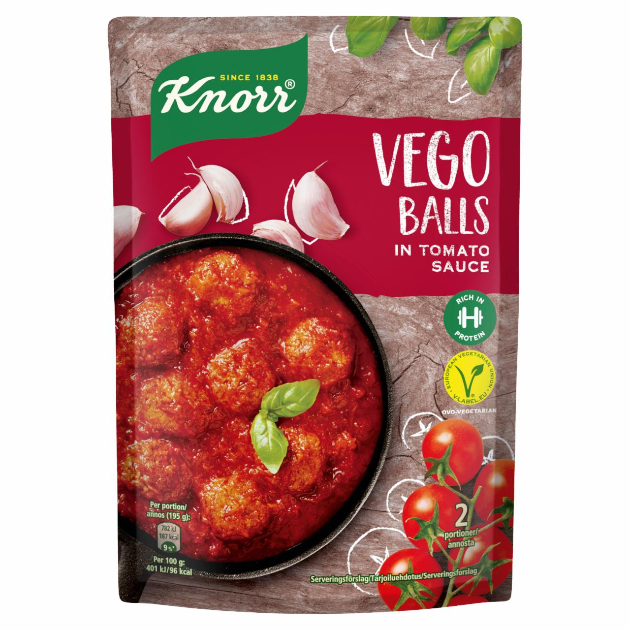Képek - Knorr vegetáriánus gombócok paradicsomszószban 390 g